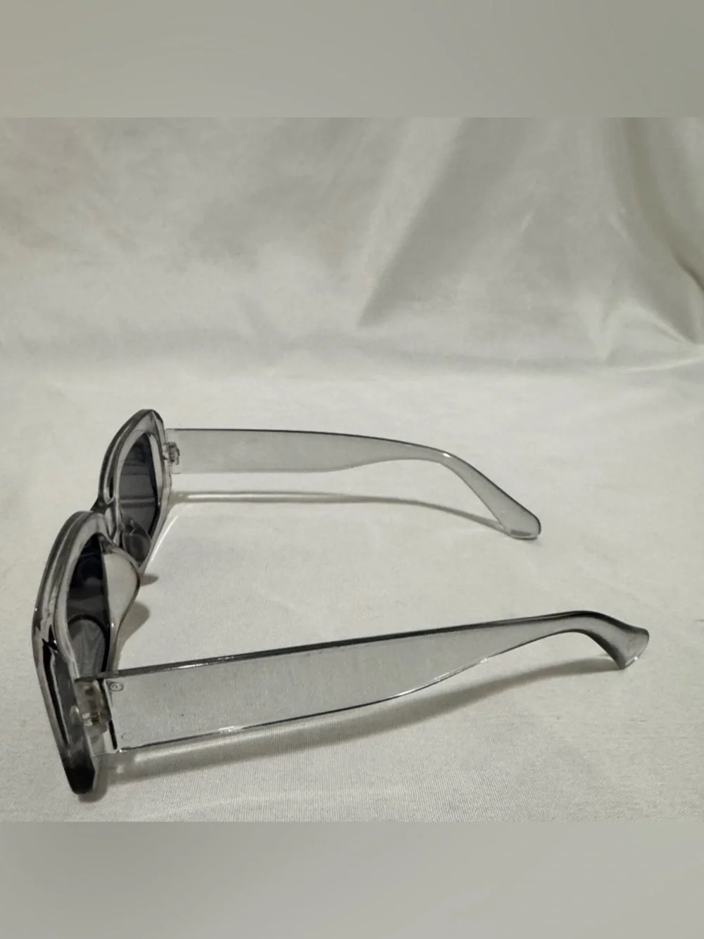 Light Grey Square Frame Glasses